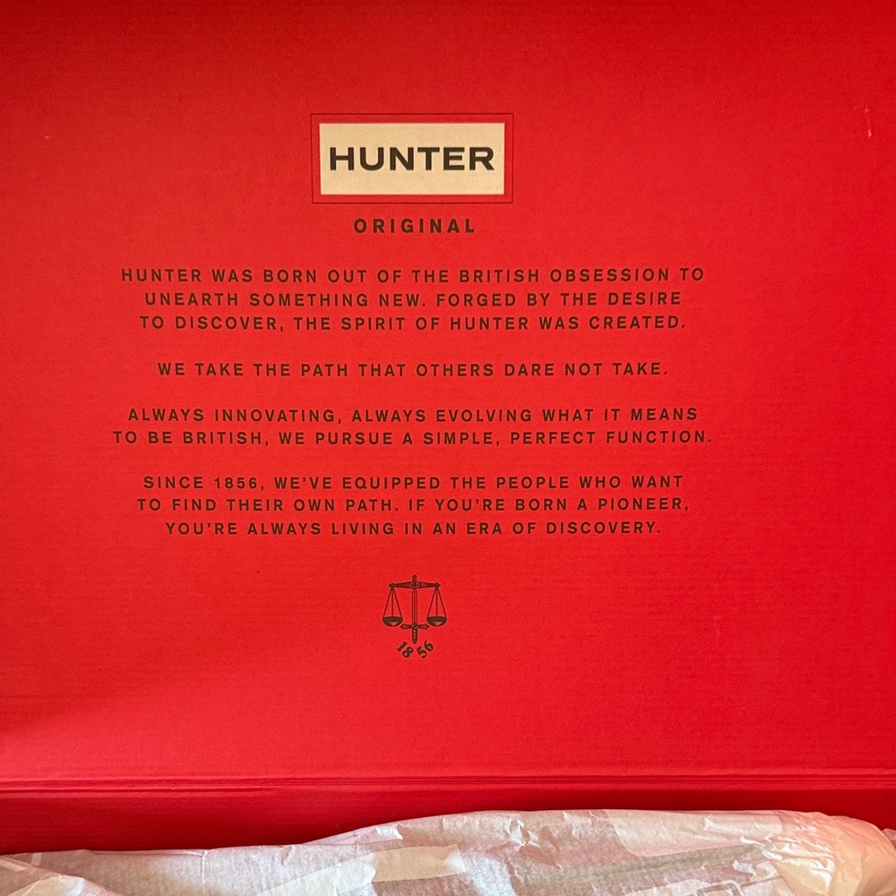 Hunter Original Red Packaging NWT - image 1